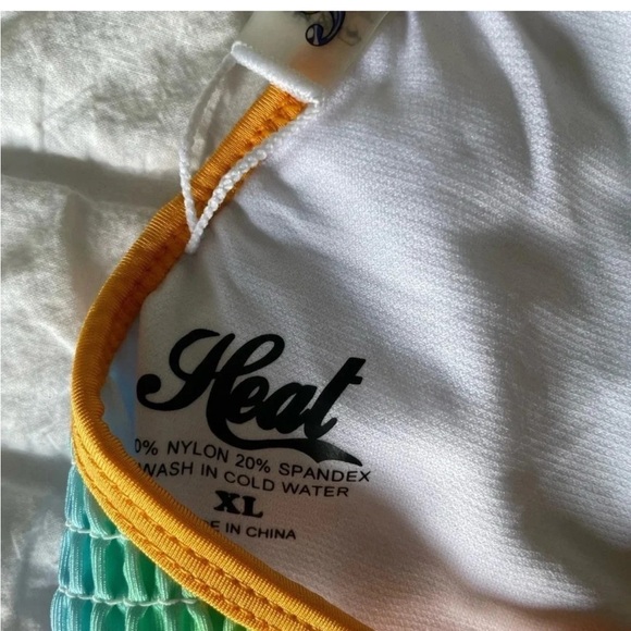 Heat Swimwear Colorful Rainbow Mesh Bikini Top - Picture 5 of 6